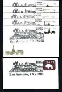 PH25e (6) Covers Texanas 1987 San Antonio Tx. Exhibit Sta. S.C.# 2362-66, U608 - Picture 1 of 3