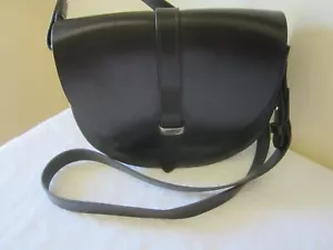 SEZANE Vintage Designer CLAUDE Black Leather Crossbody Bag Mint Condition - Picture 1 of 16