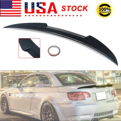 For BMW E93 335i 328i M3 2-DR Convertible 07-13 Glossy Black Trunk Spoiler Wing Foto 1 de 4