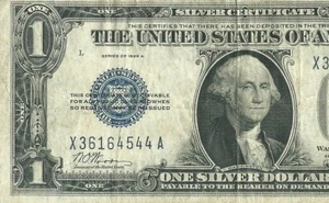 1928A ONE DOLLAR NOTE BLUE SEAL IN FINE CONDITION - Picture 1 of 3