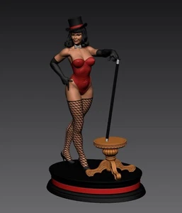 Bettie Page Sculpture (300mm)/Unpainted/Unassembled/3D Print - Foto 1 di 7