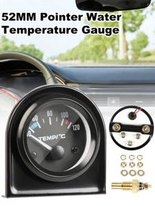 Medidor eléctrico de temperatura del agua de 2" 52 mm 40-120 ° C para automóvil con sensor negro EE. UU. - Imagen 1 de 15