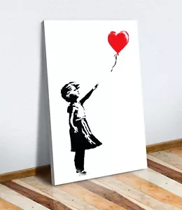 PALLONCINO GIRL BANKSY TELA STREET WALL ART STAMPA ARTE GRAFFITI - SOTHEBYS - Foto 1 di 8