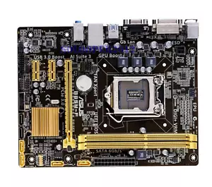 Asus B85M-F LGA 1150 Motherboard Intel B85 DDR3 DIMM USB3.0 DVI Micro ATX - Afbeelding 1 van 5