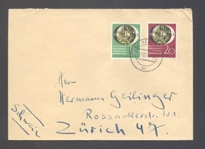 BRD MiF Mi. 141, 142, 19.12.1951 NBA Wuppertal, Hamburg - Zürich - Picture 1 of 1