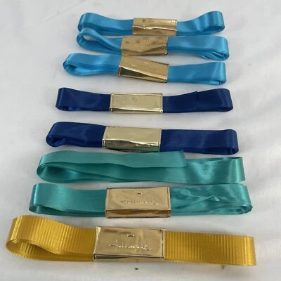 Rare Vintage Hallmark Gift Wrapping Ribbon 5/8 Inch 20 Ft Long 8 Assorted Colors - Image 1 of 3