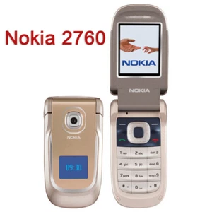Unlocked Nokia 2760 Red Black Flip Bluetooth MP3 Player FM Radio SmartPhone - Afbeelding 1 van 9