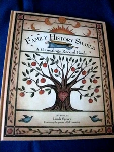 Family History Shared A Genealogy Record Book Hardcover New 1999 Linda Spivey - Imagen 1 de 5