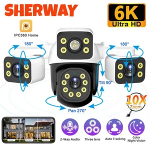3 Screen WiFi Wireless CCTV Outdoor 12MP Color Night Vision PTZ Security Camera - Picture 1 of 23