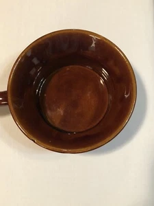 Vintage RUBEL 1028 Brown Pottery Serving Bowl Casserole Dish With Handle 8" USA - Picture 1 of 8