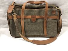 Hartmann Luggage Tweed / Leather 22" Triple Compartment Carry On Bag Weekender