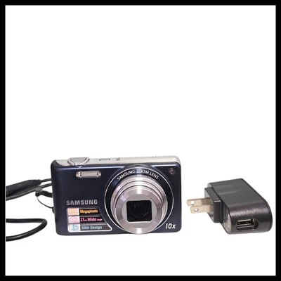 Cámara digital Samsung serie PL210 14,2 MP - cargador azul tarjeta SD de 16 GB Foto 1 de 4