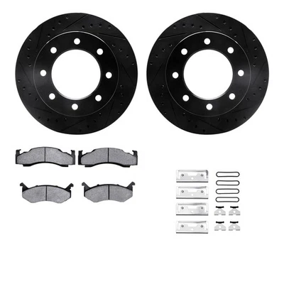 For Dodge D350 81-93 Brake Kit eLINE Series Drilled & Slotted Front Brake Kit w Foto 1 de 4