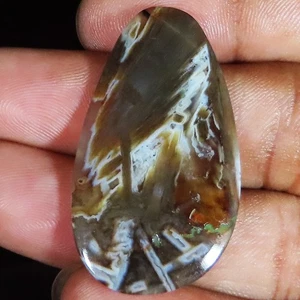 29.10 Cts 100% Natural Turkish Agate Fancy Cabochon Gemstone 23x41x3 mm UT120 - Picture 1 of 6