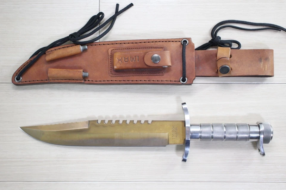 Cuchillo de supervivencia IMAX MASTER 10" dorado mate Seizo Imai Japón sin usar con funda D72 Foto 1 de 4