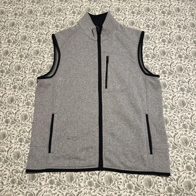 Solaris Vest Adult Large Gray & Black Full Zip Pockets Outdoor Casual Mens L - Image 1 of 4
