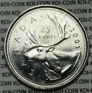 *Rare*BU UNC Canada 2001 "no P" quarter 25 cent 25c from mint roll - Picture 1 of 2