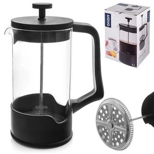 NUOVO Orion macchina da caffè brodo a stantuffo 1 l vetro nero French Press... - Foto 1 di 9