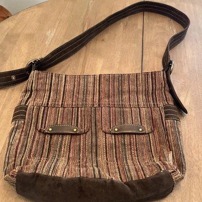 Vintage Fossil Multi Color Corduroy Handbag - Image 1 of 4