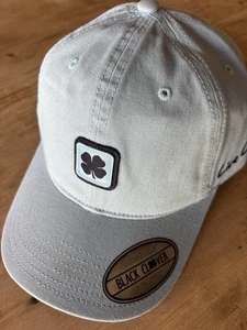 NEU Mütze Kappe schwarz Kleeblatt "Live Lucky" blau Patch Baumwolle verstellbar - Bild 1 von 4