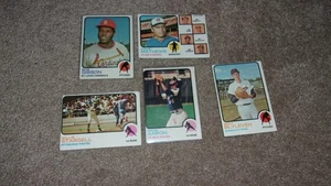 1973 MLB 5 Karten HOF Lot; H. Aaron, Blyleven, Gibson, Stargell, Mathews (mgr.) vg+ - Bild 1 von 6