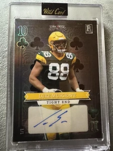 2023 Wild Card 5 Card Draw Luke Musgrave Rookie Auto 1/1 Ace Of Spades - Picture 1 of 2