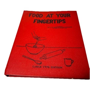Food at Your Fingertips Large Type Cookbook Assoc Instructors Of The Blind 1981 - Picture 1 of 6