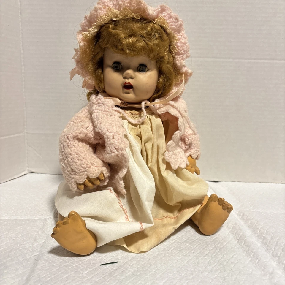 Muñeca bebé Effanbee Dydee con ojos y dientes dormidos 15 pulgadas antigua vintage Foto 1 de 4