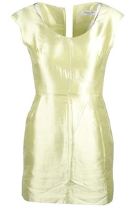 CHRISTIAN DIOR GREEN SILK MINI DRESS FR 36 UK 8 - Picture 1 of 4