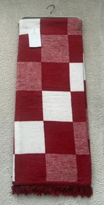 NEU Docofil Wohndecke 51x67 rot & weiß kariert Made in Portugal kuschelig bequem - Bild 1 von 6