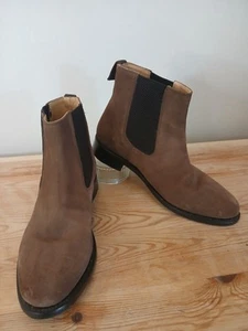 Samuel Windsor Brown Suede Chelsea Ankle Boots - Hand Made in England - UK 8 VGC - Picture 1 of 6
