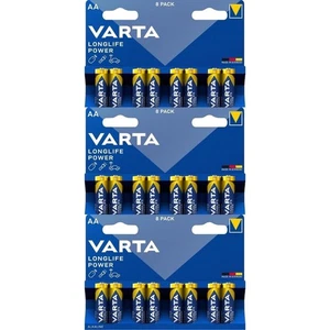 Batterie alcaline VARTA AA LR6 MN1500 1,5V Longlife durevoli forti [confezione da 24] - Foto 1 di 8