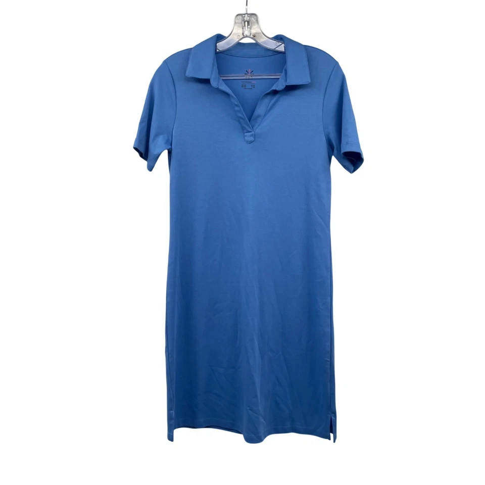 Vestido polo Isaac Mizrahi manga corta azul para mujer talla XXS Foto 1 de 4