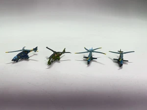 Vintage Kenner Mega Force Attack Helicopters Lot Of 4 Open Loose -Triax & V-Rocs - Picture 1 of 8