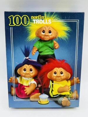 Quebra-cabeça Norfin Trolls 1992 Vintage Dourado 100 Peças NOVO LACRADO EUA - Imagem 1 de 4