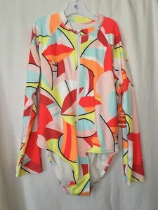 New Wonder Nation Geo Rash Guard 1 pc Girls Long Sleeve UPF 50+ Many sizes - Picture 1 of 5