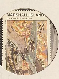 MARSHALL ISLANDS - LOW COUNTRIES INVADED 1940 stamp WW-2 German - Picture 1 of 3