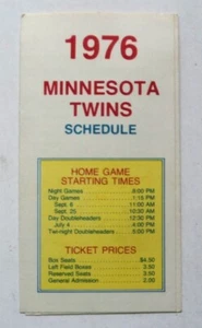 1976 Minnesota Twins Spielplan MET Stadium Metropolitan  - Bild 1 von 2