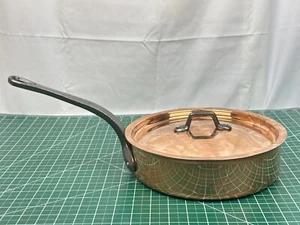 Matfer Bourgeat Copper Saute Pan With Lid 9 1/2 - Picture 1 of 13