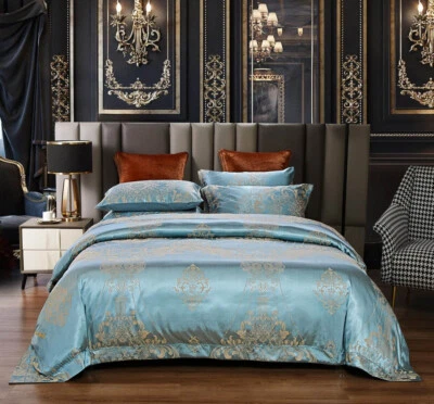 6 Pieces Luxury Jacquard King or Queen Size Duvet Cover Set-Lille by Dolce Mela - Image 1 of 4