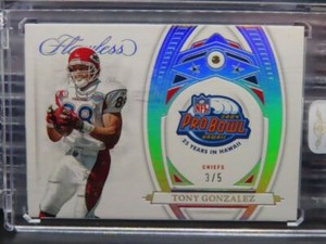 2022 Panini Flawless Tony Gonzalez Pro Bowl Gems Authentic Diamond #3/5 Chiefs