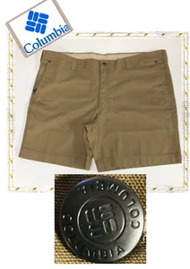 Columbia Shorts Mens 44x8 Tan Flex  Regular Fit FLAT Front  Outdoor NWOT 30119 - Picture 1 of 4