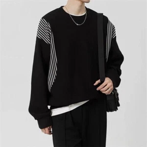 Men's Casual Crewneck Sweatshirt Long Sleeve Pullover Sweatshirt Sports Tops - Picture 1 of 8