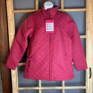 NWT Berne Ladies Pink Quilted Coat Fleece Lined Coat, Work Wear  Size L 21.5x27 - Picture 1 of 8