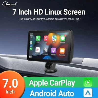 7" Touchscreen Monitor mit Apple CarPlay Android Auto mit Full HD Kfz Dashcam - Bild 1 von 4