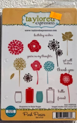 Juego de 20 estampillas Taylored Expressions Posh Poses Foto 1 de 2