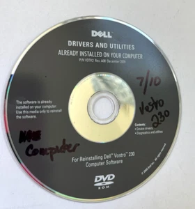 Dell Vostro 230 Drivers & Utilities for Reinstallng Software -VDTK2 Rev. A00 DVD - Picture 1 of 6