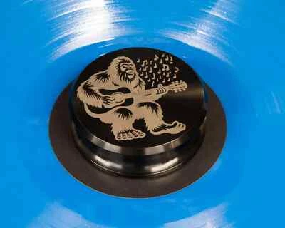 Vinyl record stabilizer weight. Bigfoot playing guitar engraved turntable weight - Image 1 of 4