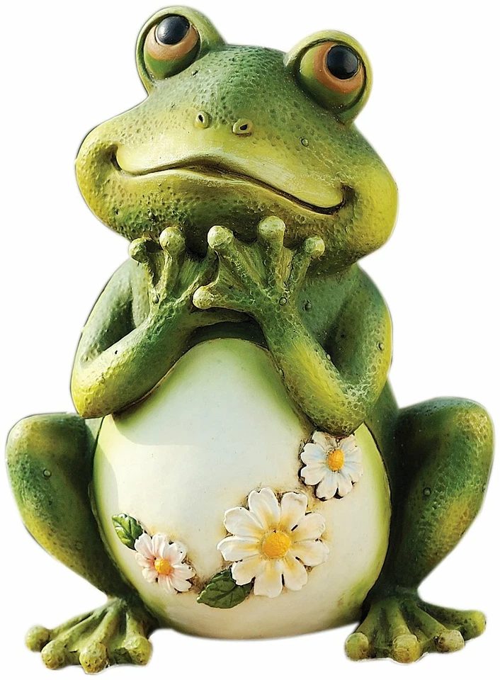 Roman Joseph Studio 65904 Tall Frog Sitting Up Garden Statue, 9.5-Inch - Image 1 of 1
