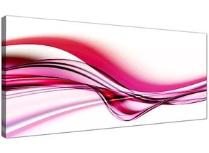 Pink Large Canvas Print of Modern Abstract  - 120cm x 50cm - 1030 - Picture 1 of 4